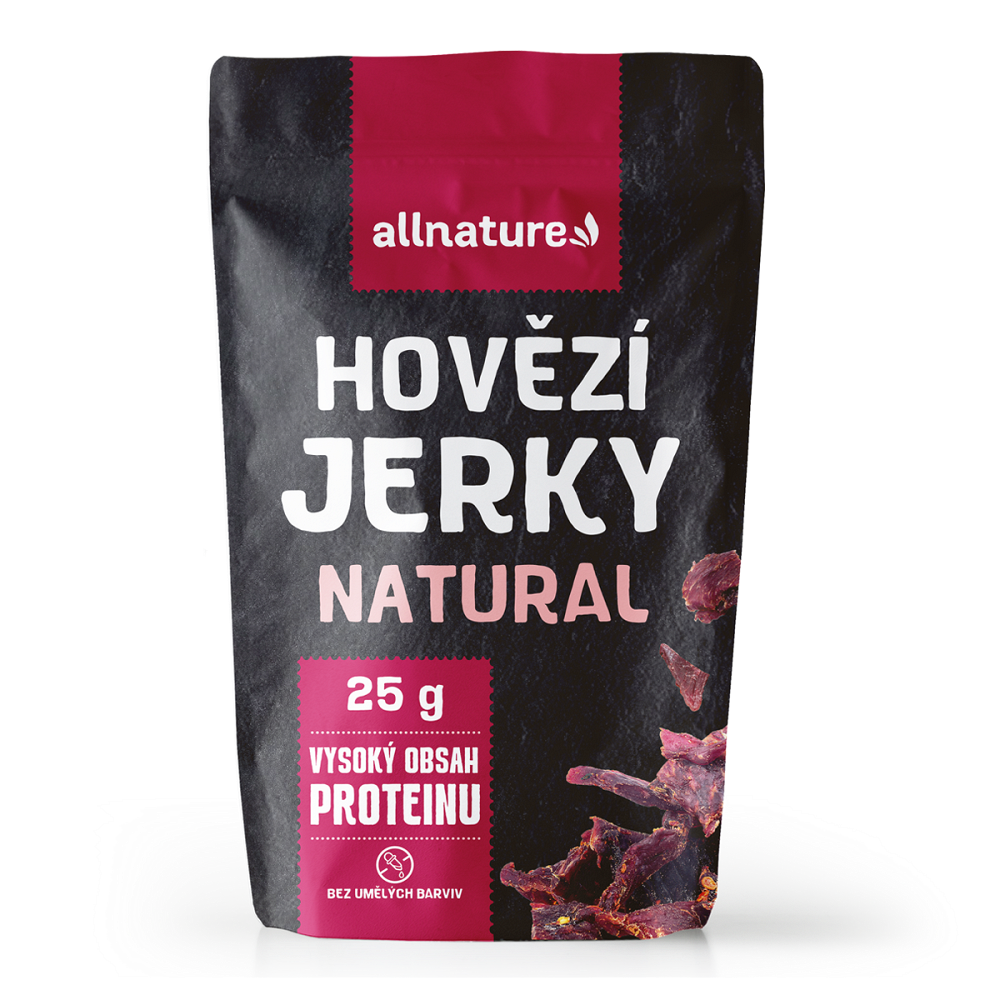 ALLNATURE Beef natural Jerky sušené maso 25 g