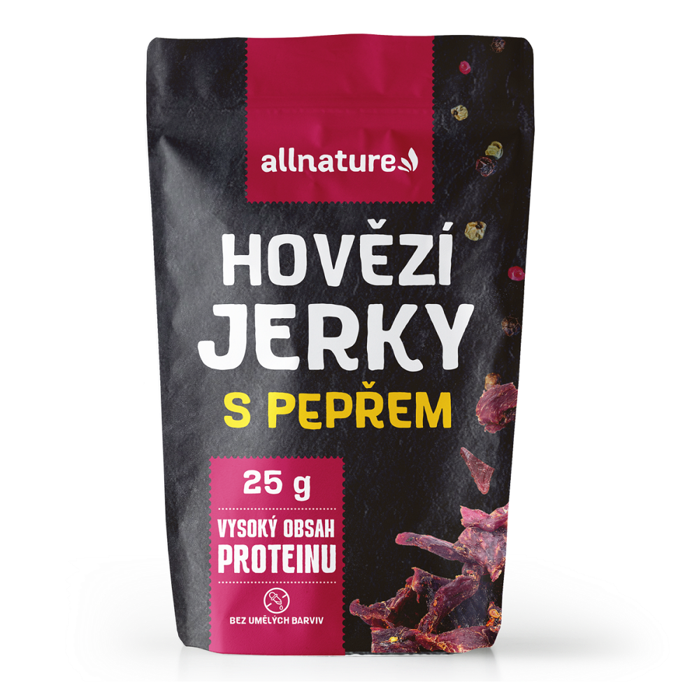 ALLNATURE Beef Pepper Jerky sušené maso sušené maso 25 g