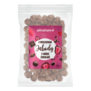 ALLNATURE Mrazem sušené jahody v hořké čokoládě 100 g