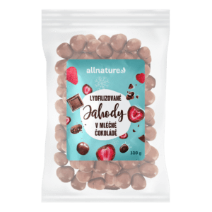 ALLNATURE Mrazem sušené jahody v mléčné čokoládě 100 g