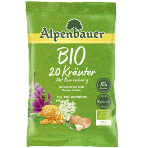 ALPENBAUER Přírodní bonbóny 20 bylinek BIO 90 g