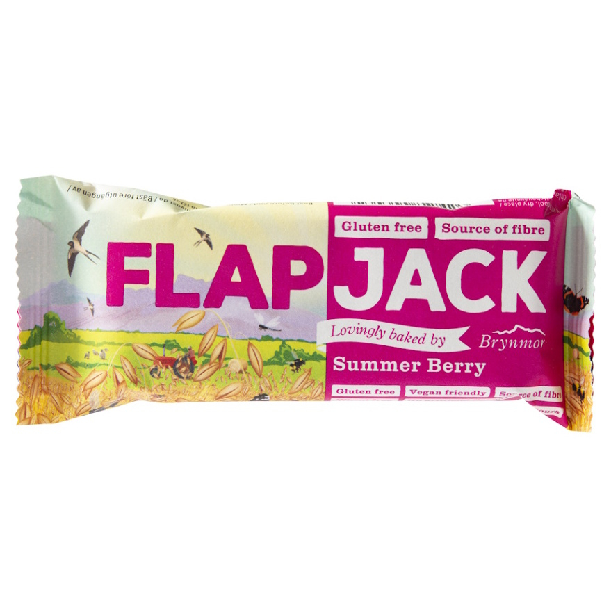 BRYNMOR Flapjack ovesný malina-jahoda bezlepkový 80 g