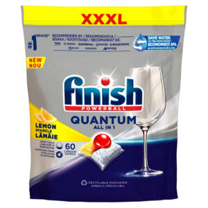 FINISH Quantum All in 1 Kapsle do myčky nádobí Lemon Sparkle 60 ks