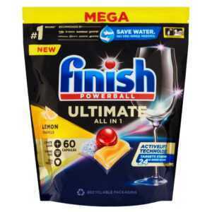 FINISH Ultimate All in 1 Kapsle do myčky nádobí Lemon Sparkle 60 ks