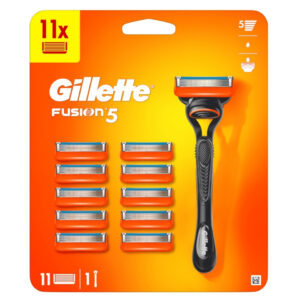 GILLETTE Fusion5 Holící strojek + Náhradní hlavice 11 ks