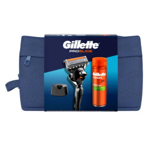 GILLETTE Proglide strojek + Sensitive gel 200ml + stojan na strojek Dárkové balení pro muže