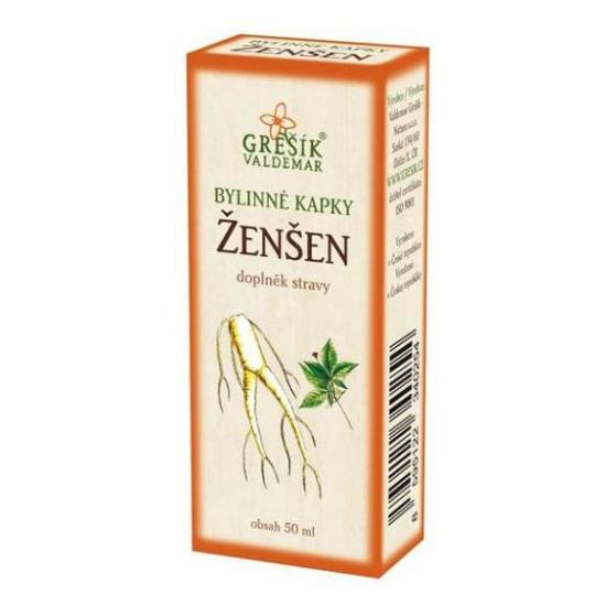 GREŠÍK Ženšen bylinné kapky 50 ml