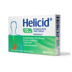 HELICID 10 Zentiva enterosolventní tvrdé tobolky 10 mg 28 kusů