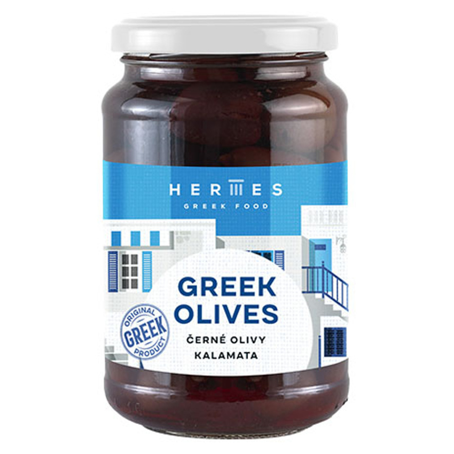 HERMES Kalamata černé olivy bez pecky 170 g