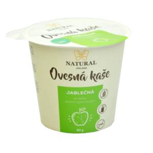 NATURAL JIHLAVA Ovesná kaše jablečná bez lepku natural 80 g