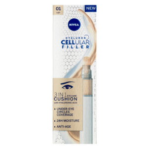 NIVEA Hyaluron Cellular Filler Cushion Tónovací oční krém v houbičce 3 v 1 01 světlý odstín 4 ml