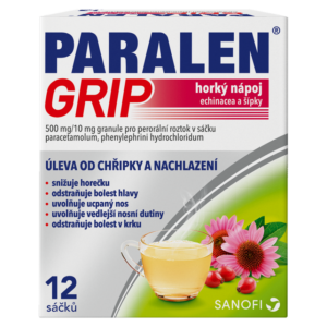 PARALEN GRIP Horký nápoj echinacea a šípky 12 sáčků