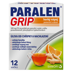 PARALEN GRIP Horký nápoj pomeranč a zázvor 12 sáčků