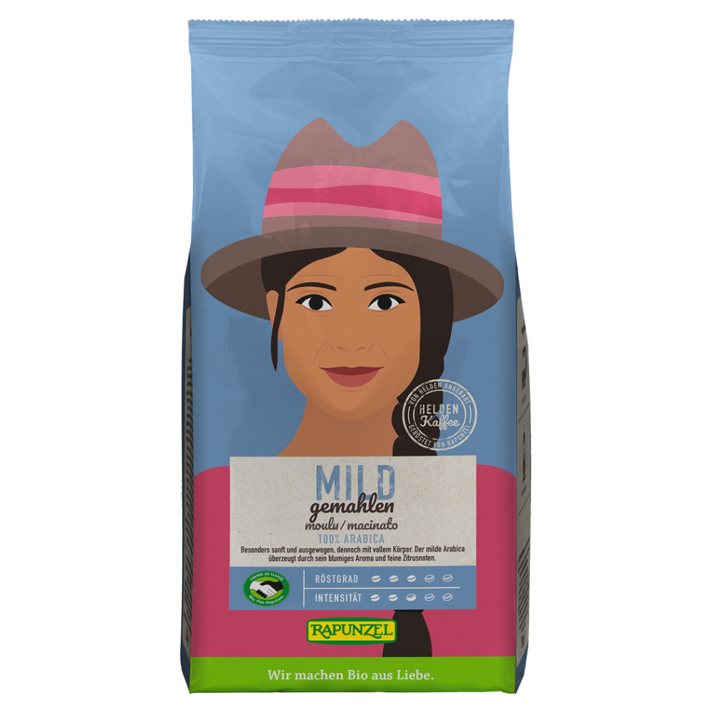 RAPUNZEL Gusto café mild mletá BIO 250 g