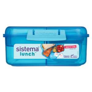 SISTEMA Lunch Krabička 3 komory + 2 tácky + kelímek modrá 1