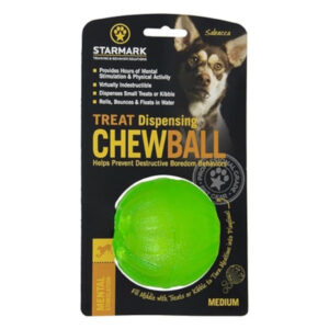 STARMARK Chew ball Gumový míč pro psy zelený 1 ks